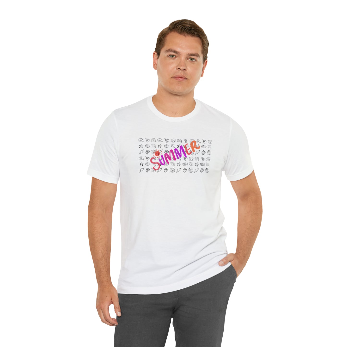 Summer Seashells Unisex Jersey Short Sleeve Tee