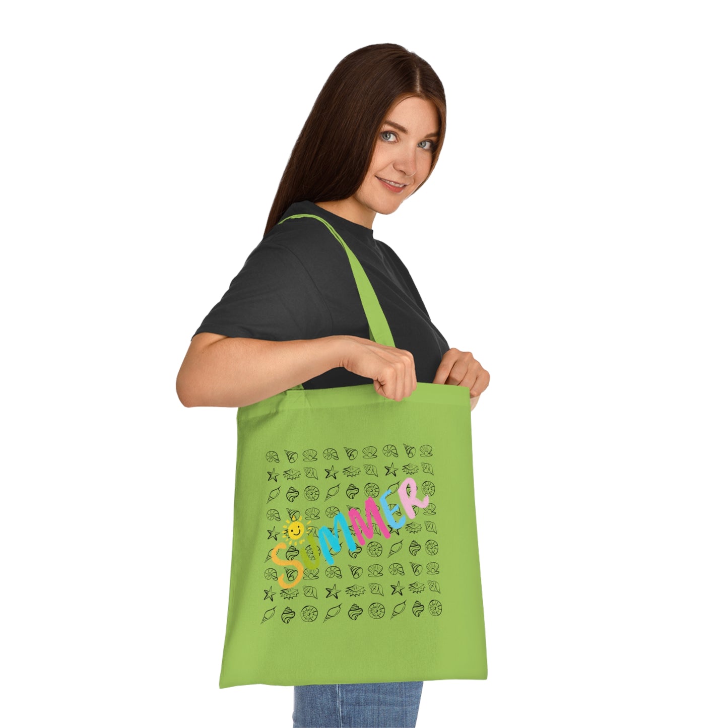 Summer Seashell Cotton Tote