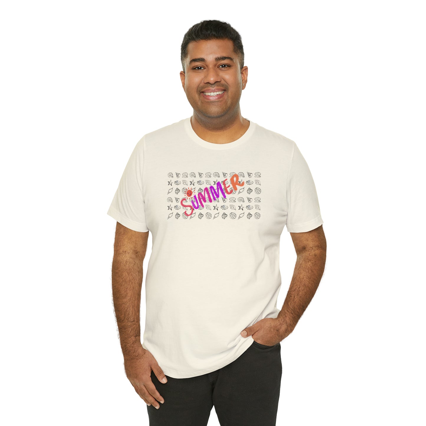 Summer Seashells Unisex Jersey Short Sleeve Tee