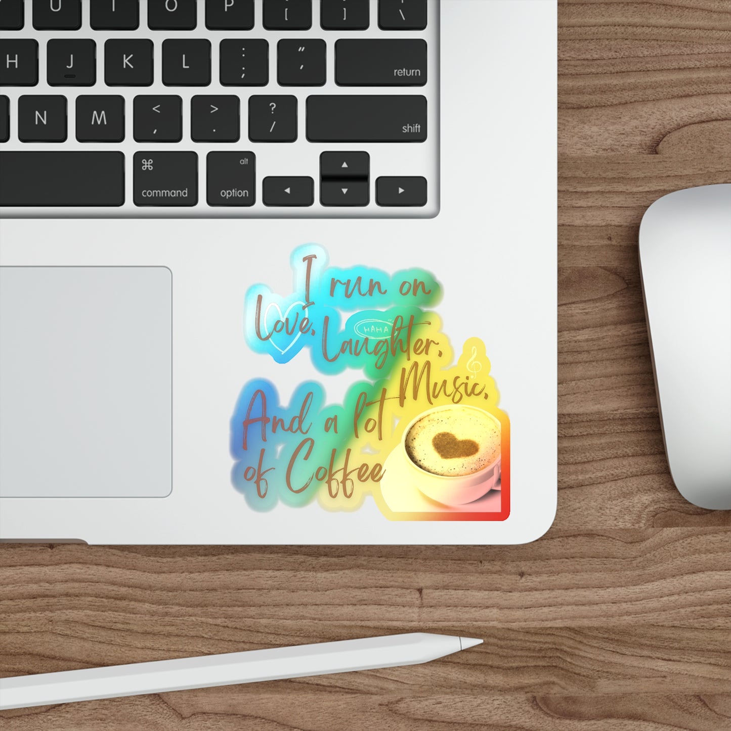 Coffee Holographic Die-cut Stickers Just for fun