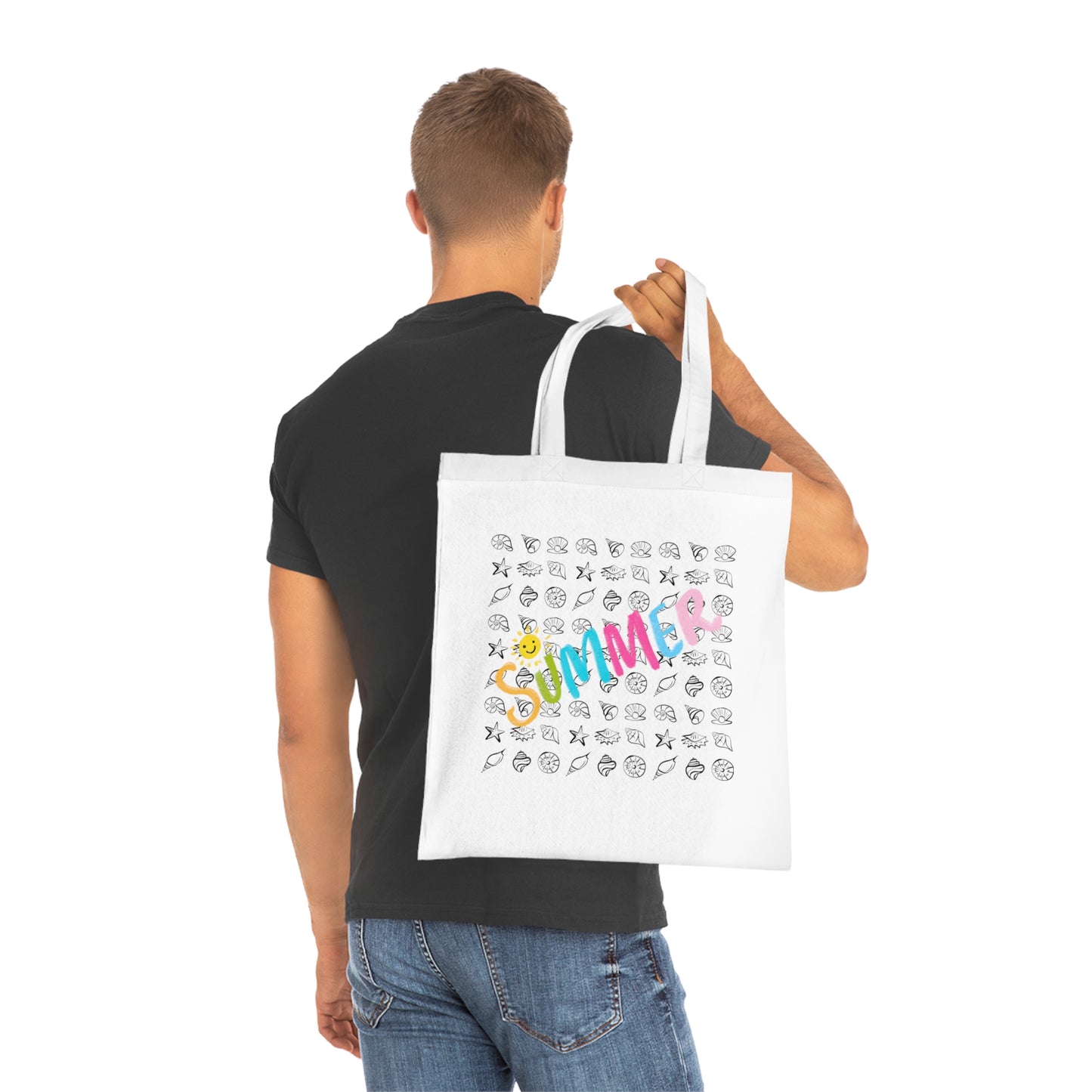 Summer Seashell Cotton Tote