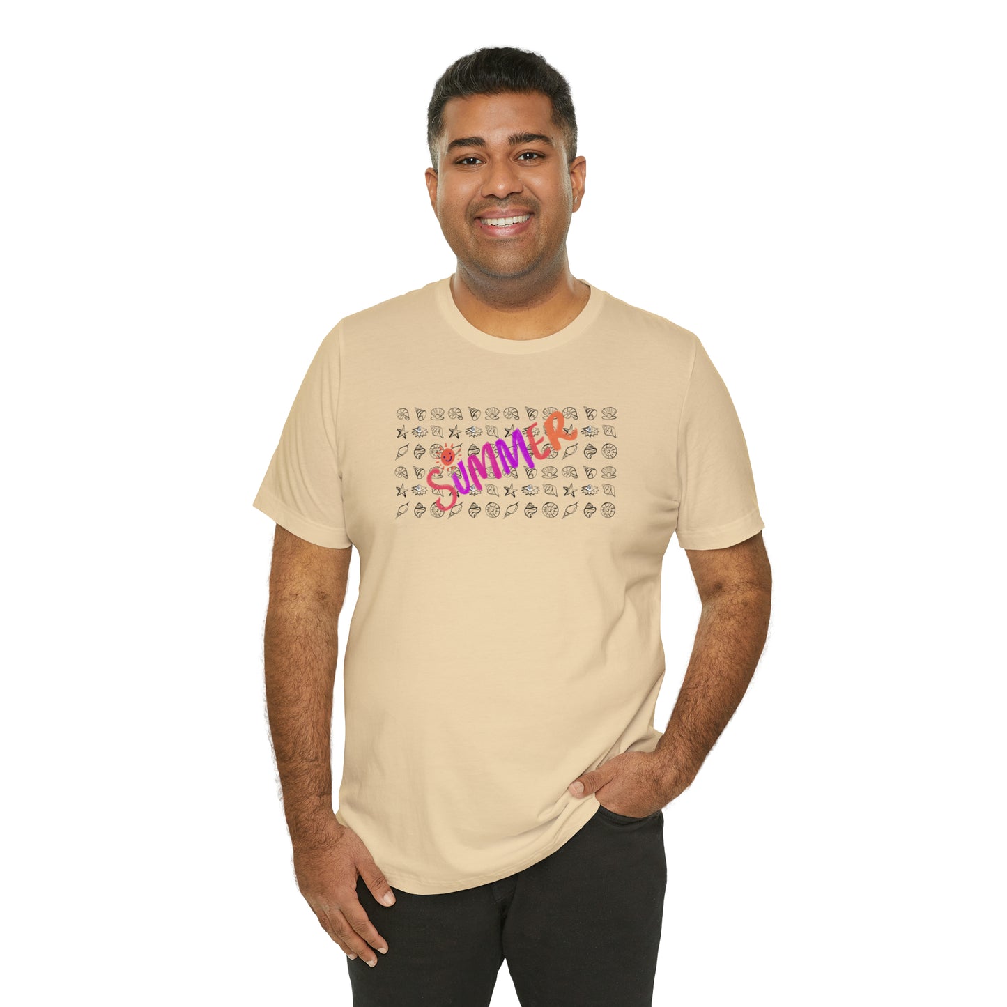 Summer Seashells Unisex Jersey Short Sleeve Tee