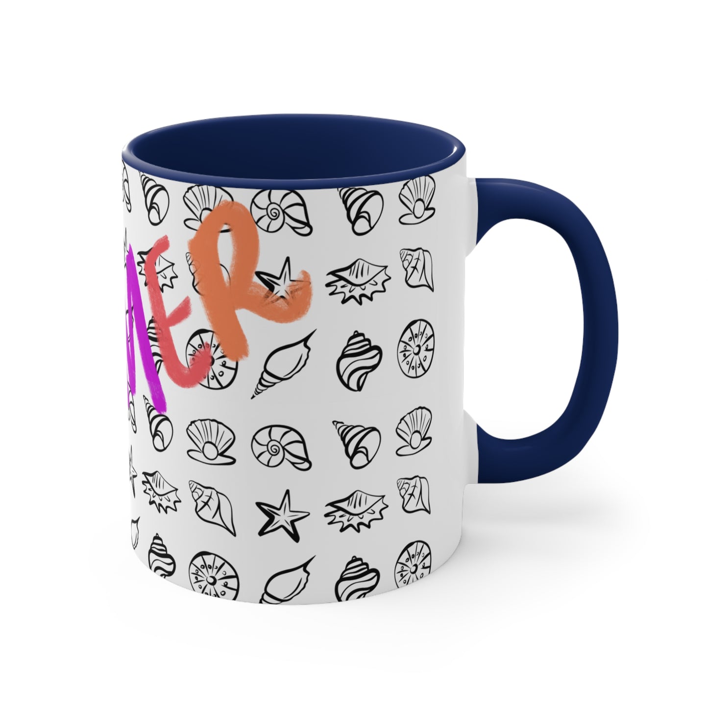 Summer Seashells Accent Coffee Mug, 11oz