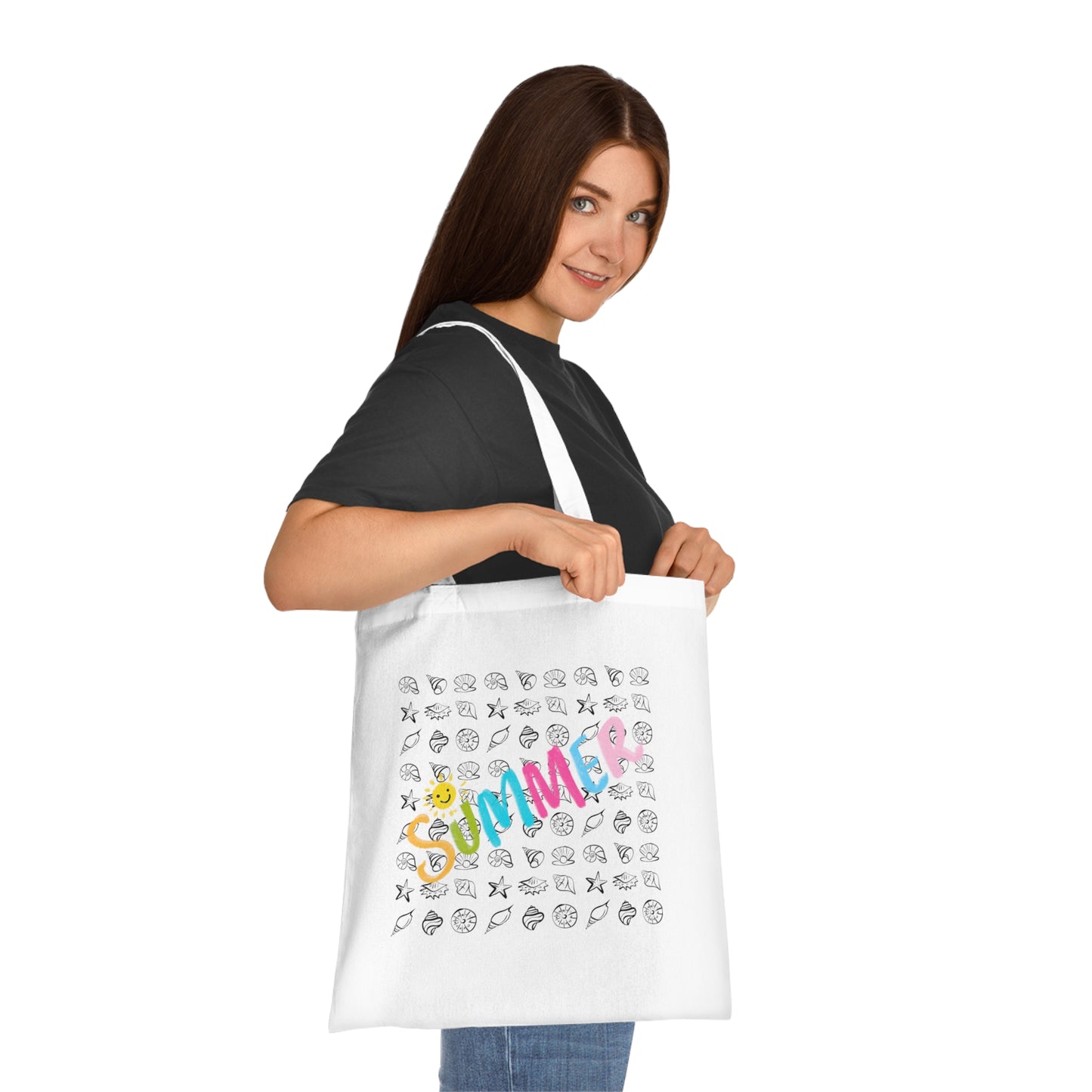 Summer Seashell Cotton Tote