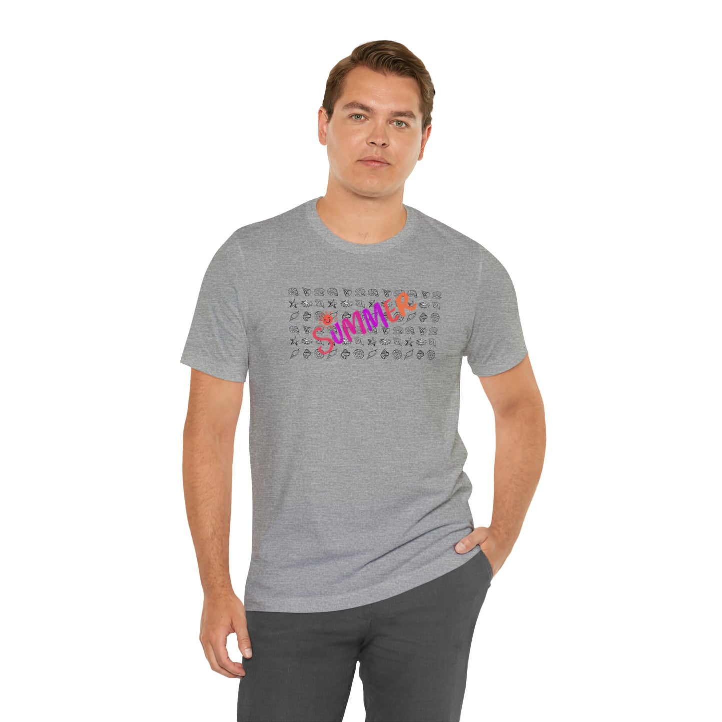 Summer Seashells Unisex Jersey Short Sleeve Tee