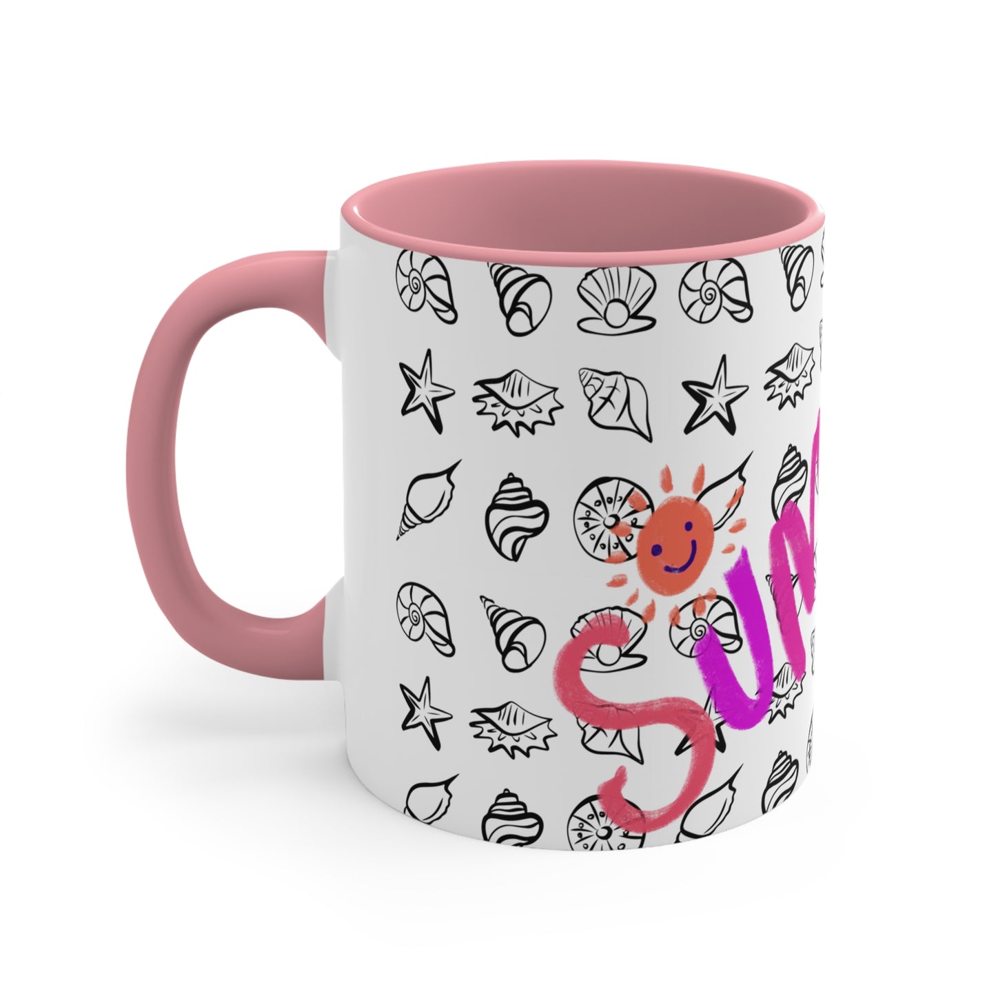 Summer Seashells Accent Coffee Mug, 11oz