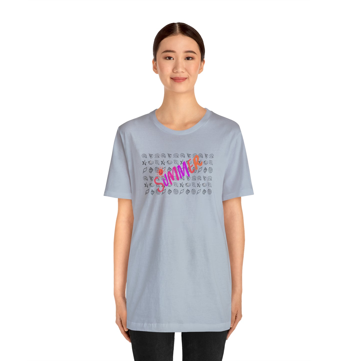 Summer Seashells Unisex Jersey Short Sleeve Tee