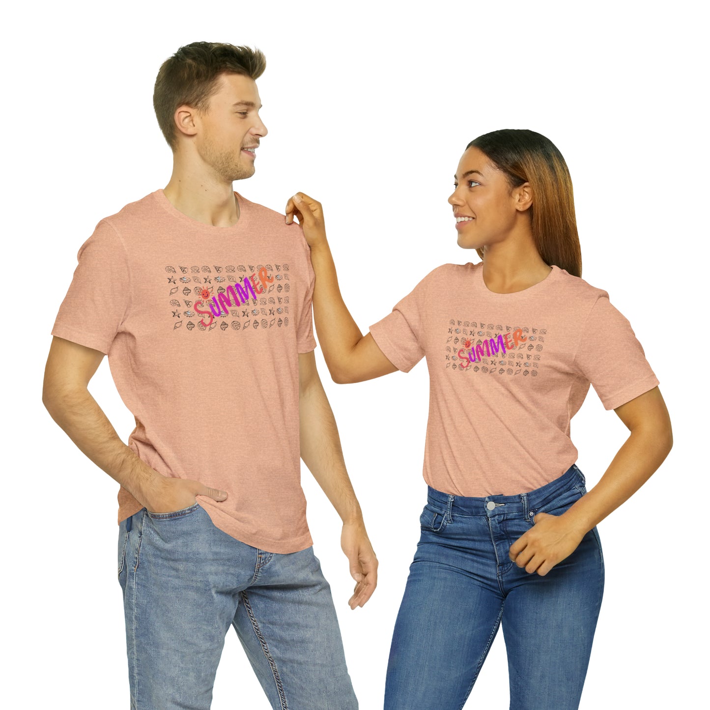 Summer Seashells Unisex Jersey Short Sleeve Tee