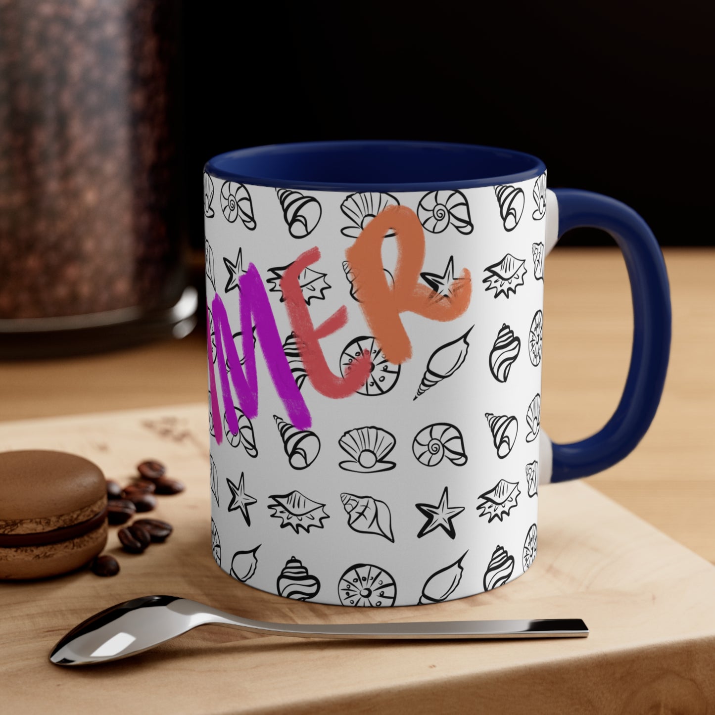 Summer Seashells Accent Coffee Mug, 11oz