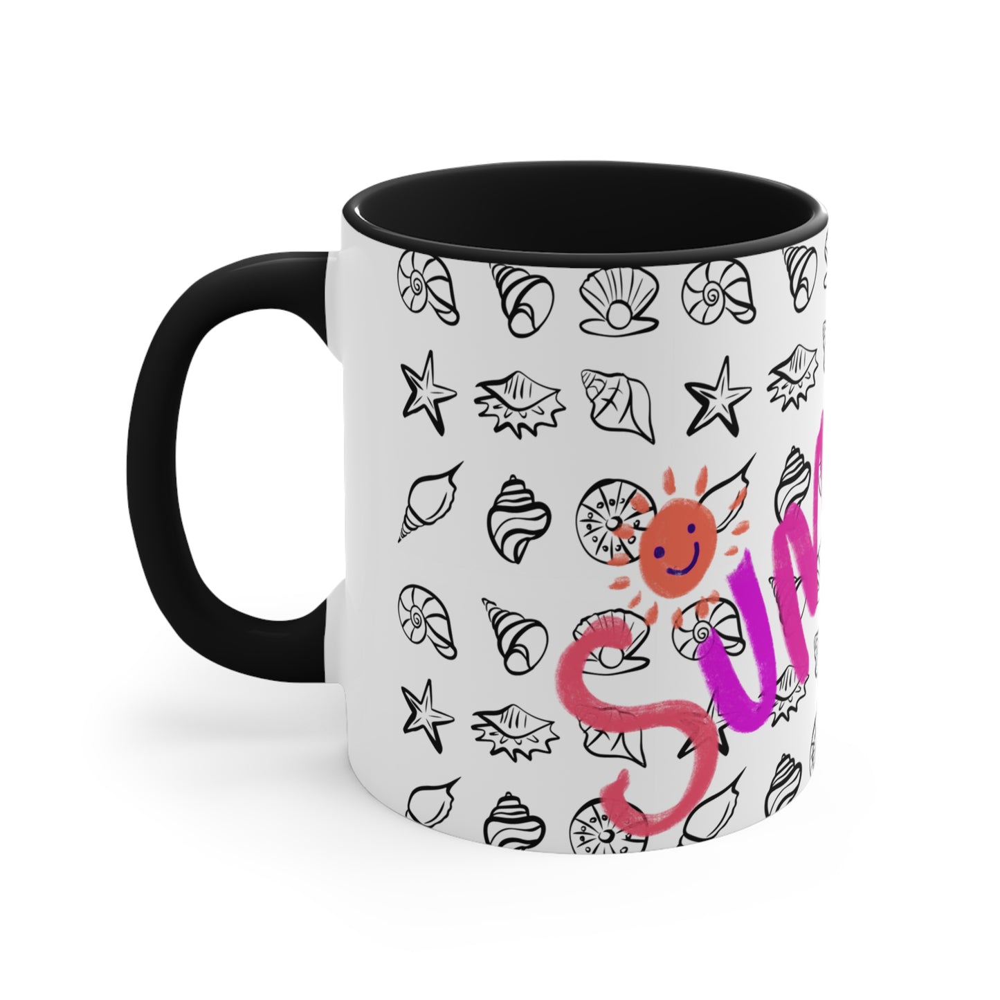 Summer Seashells Accent Coffee Mug, 11oz