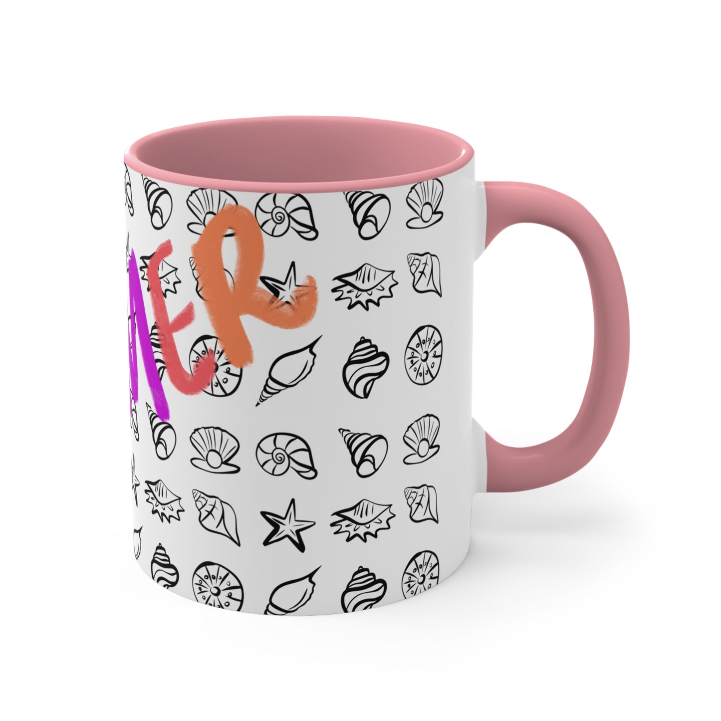 Summer Seashells Accent Coffee Mug, 11oz