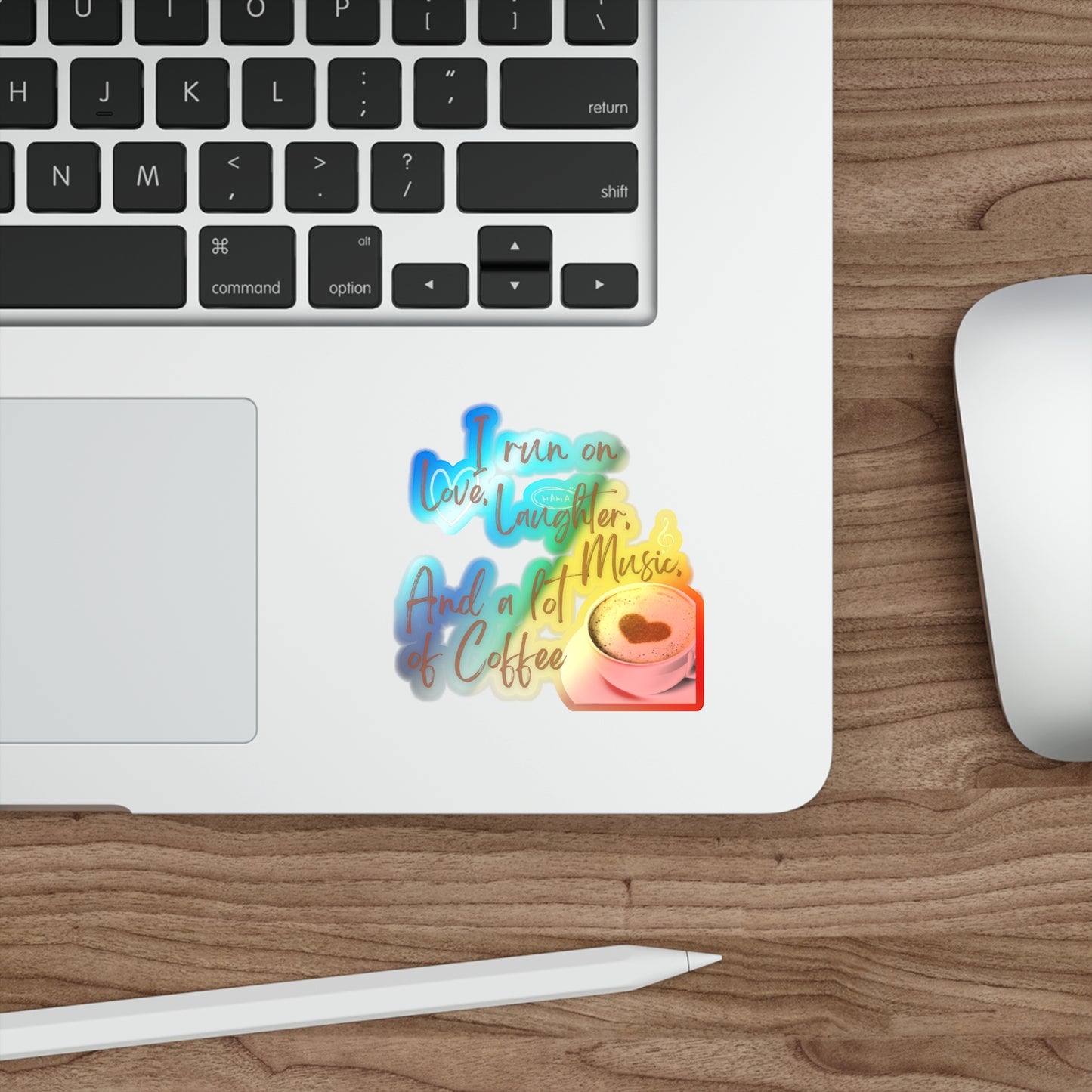 Coffee Holographic Die-cut Stickers Just for fun