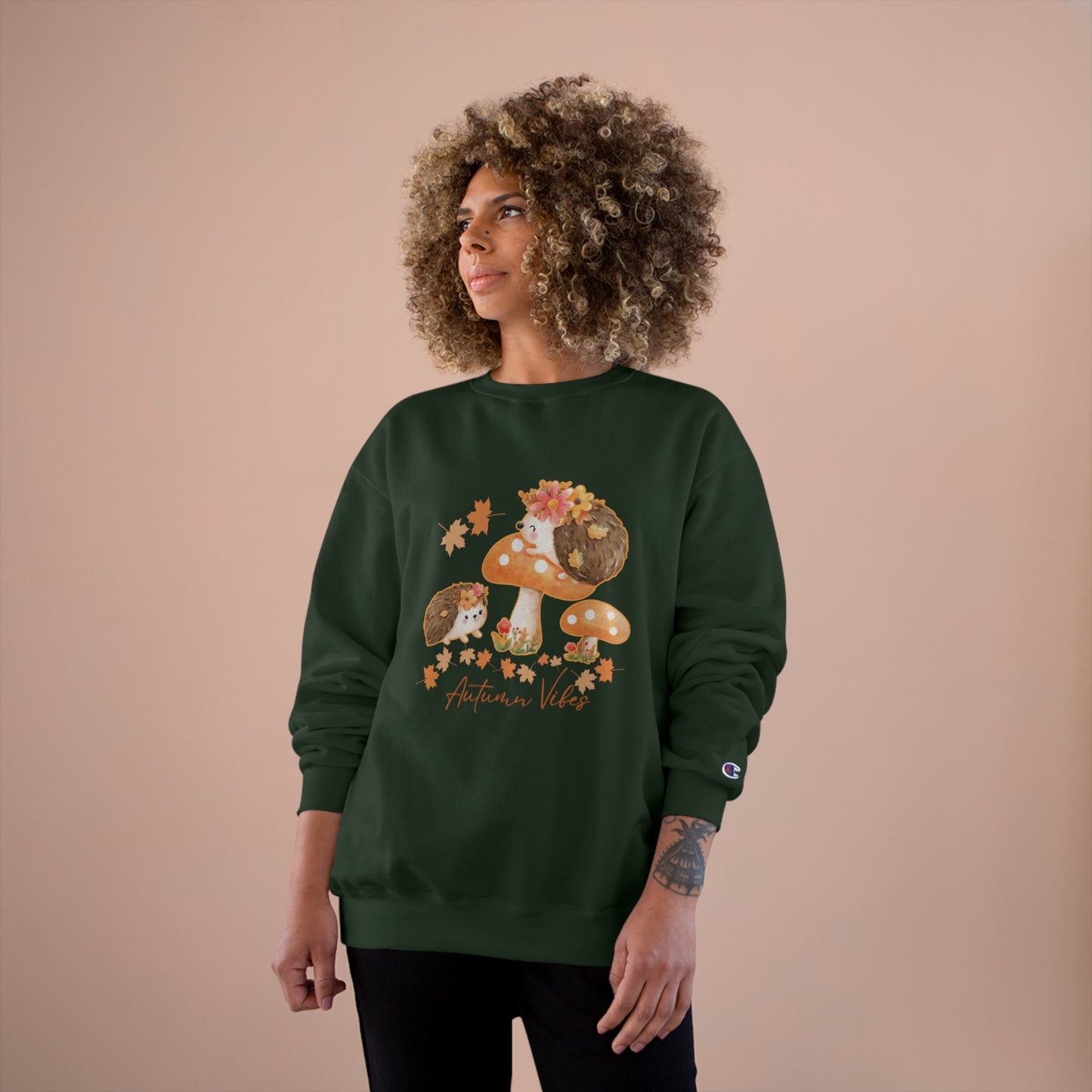 Autumn Vibes - Hedge hogs have all the fun in fall! Champion Sweatshirt