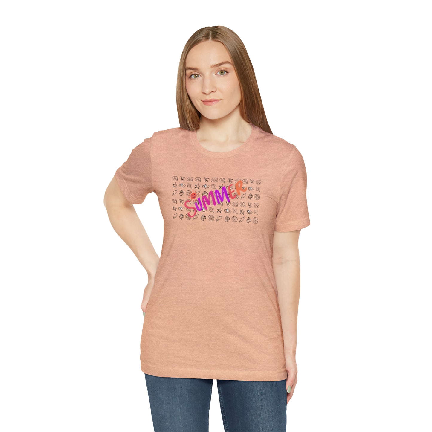 Summer Seashells Unisex Jersey Short Sleeve Tee
