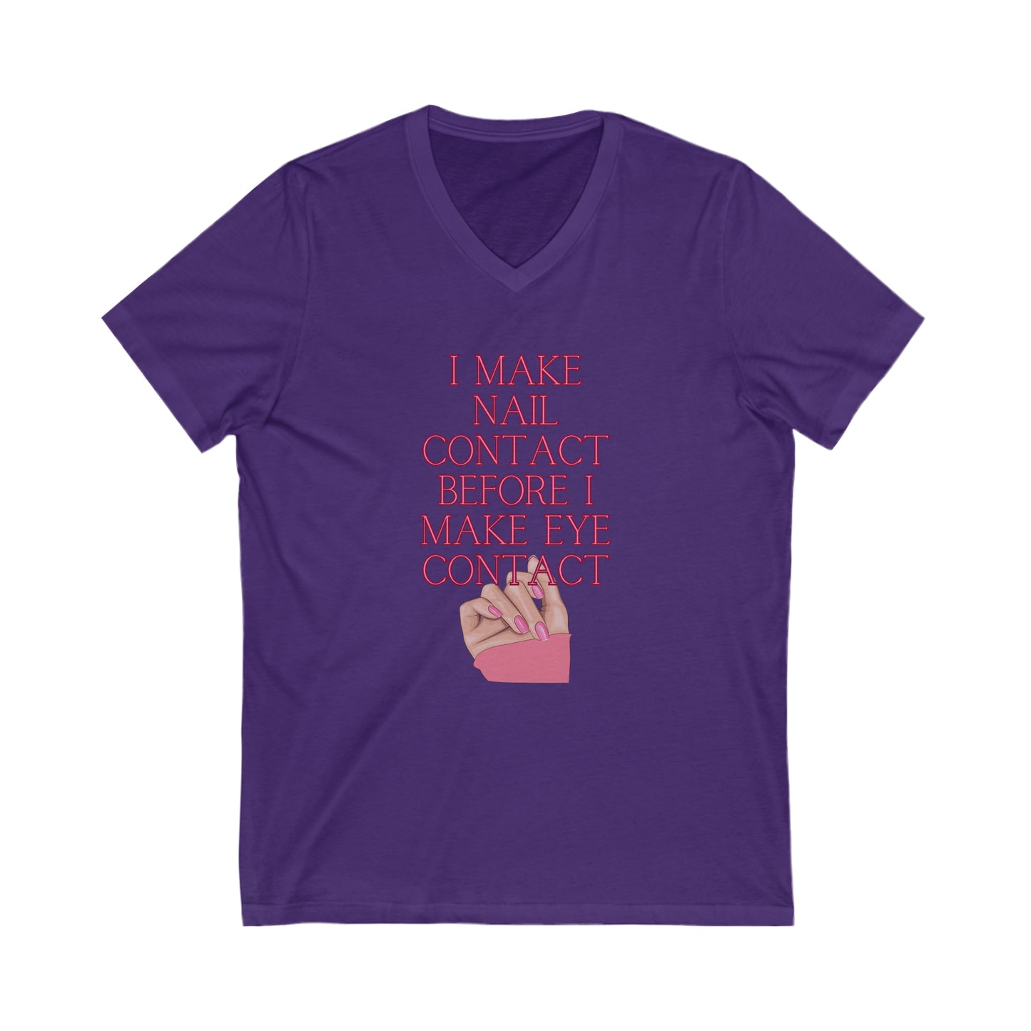 Nails - Unisex Jersey Short Sleeve V-Neck Tee