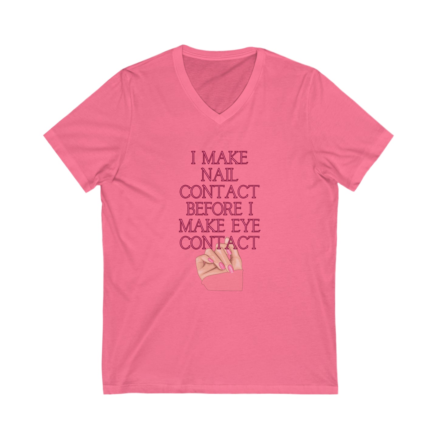 Nails - Unisex Jersey Short Sleeve V-Neck Tee
