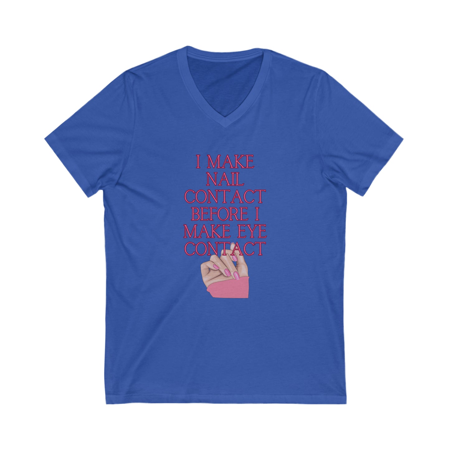 Nails - Unisex Jersey Short Sleeve V-Neck Tee