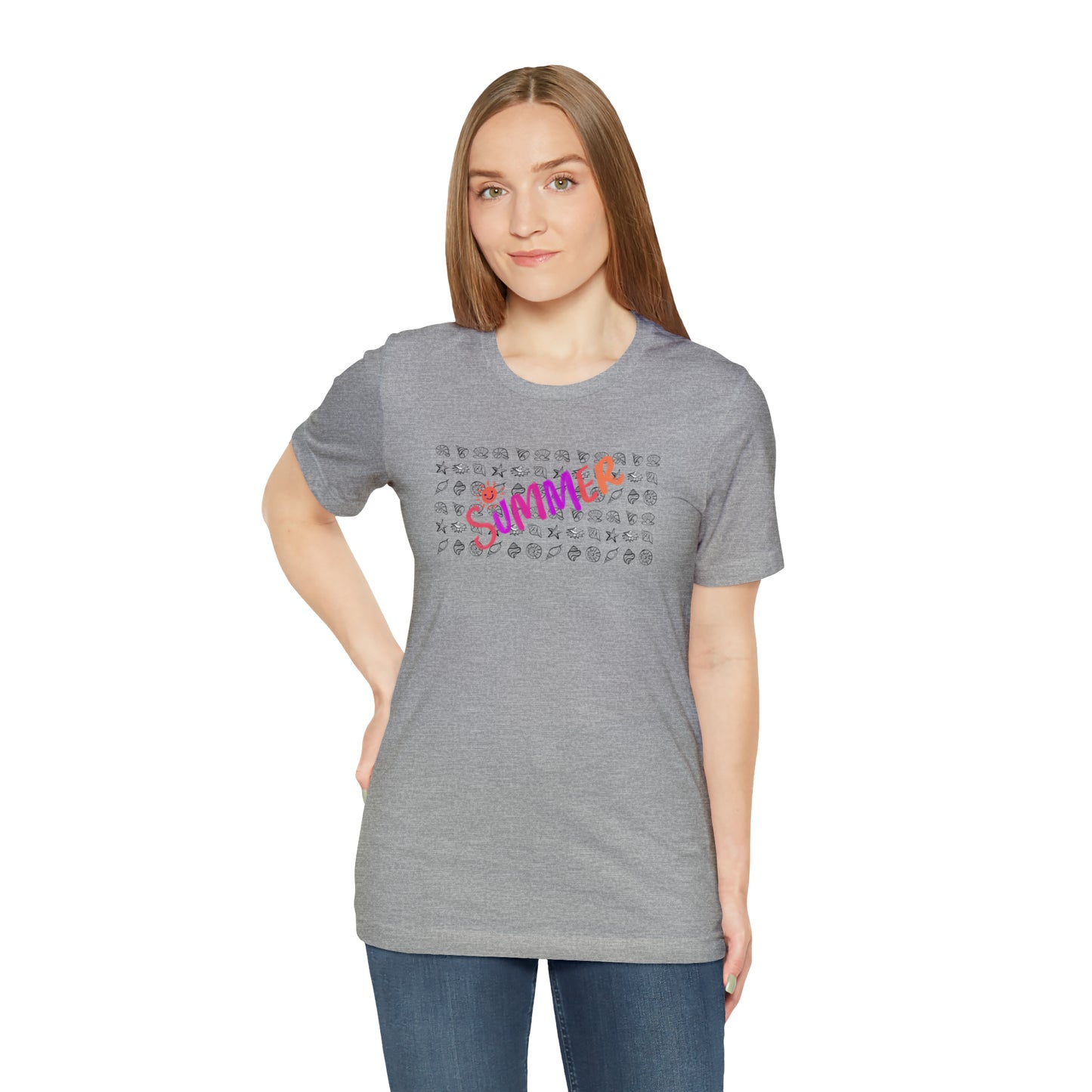 Summer Seashells Unisex Jersey Short Sleeve Tee