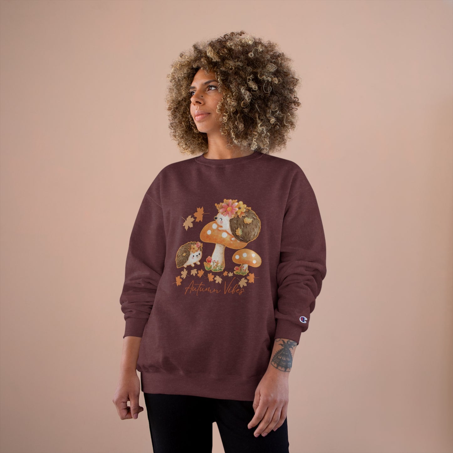 Autumn Vibes - Hedge hogs have all the fun in fall! Champion Sweatshirt