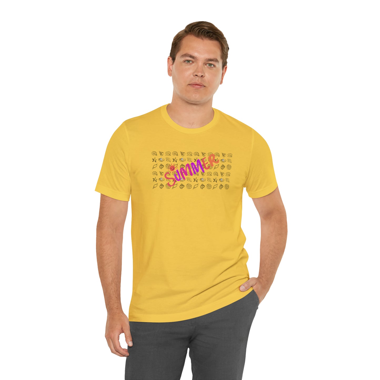 Summer Seashells Unisex Jersey Short Sleeve Tee