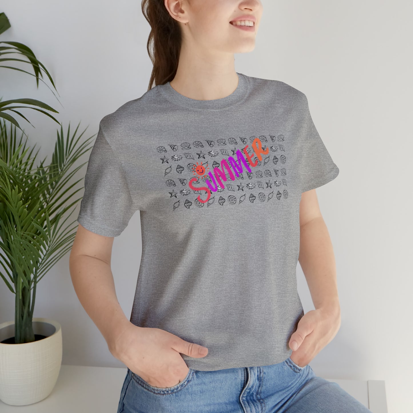 Summer Seashells Unisex Jersey Short Sleeve Tee