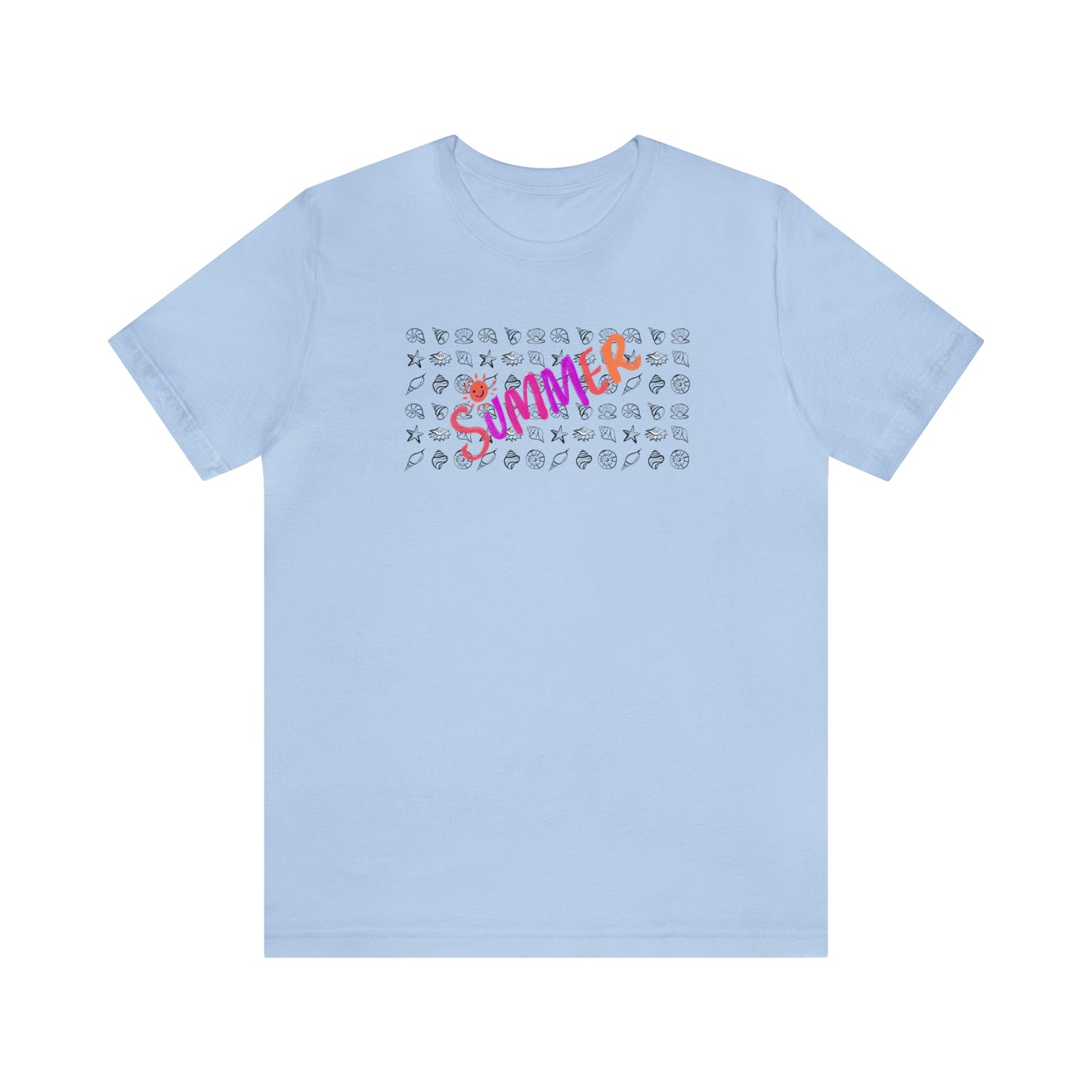 Summer Seashells Unisex Jersey Short Sleeve Tee