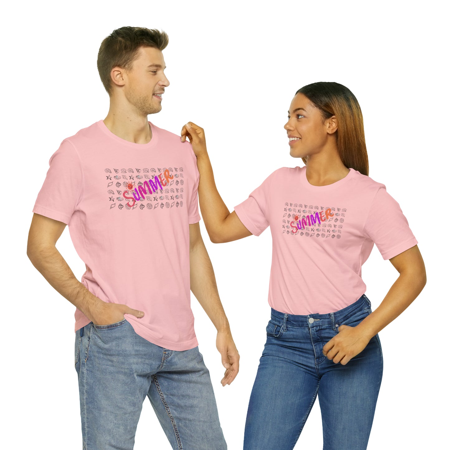 Summer Seashells Unisex Jersey Short Sleeve Tee