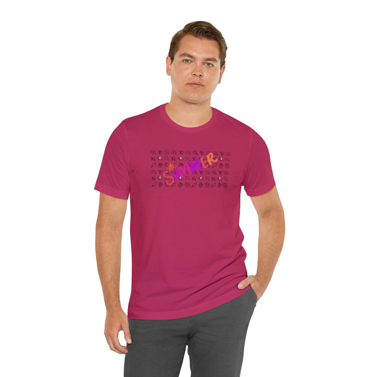 Summer Seashells Unisex Jersey Short Sleeve Tee