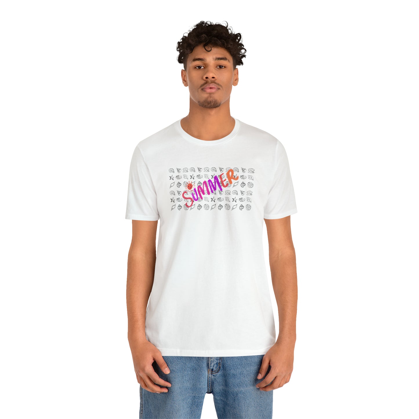 Summer Seashells Unisex Jersey Short Sleeve Tee