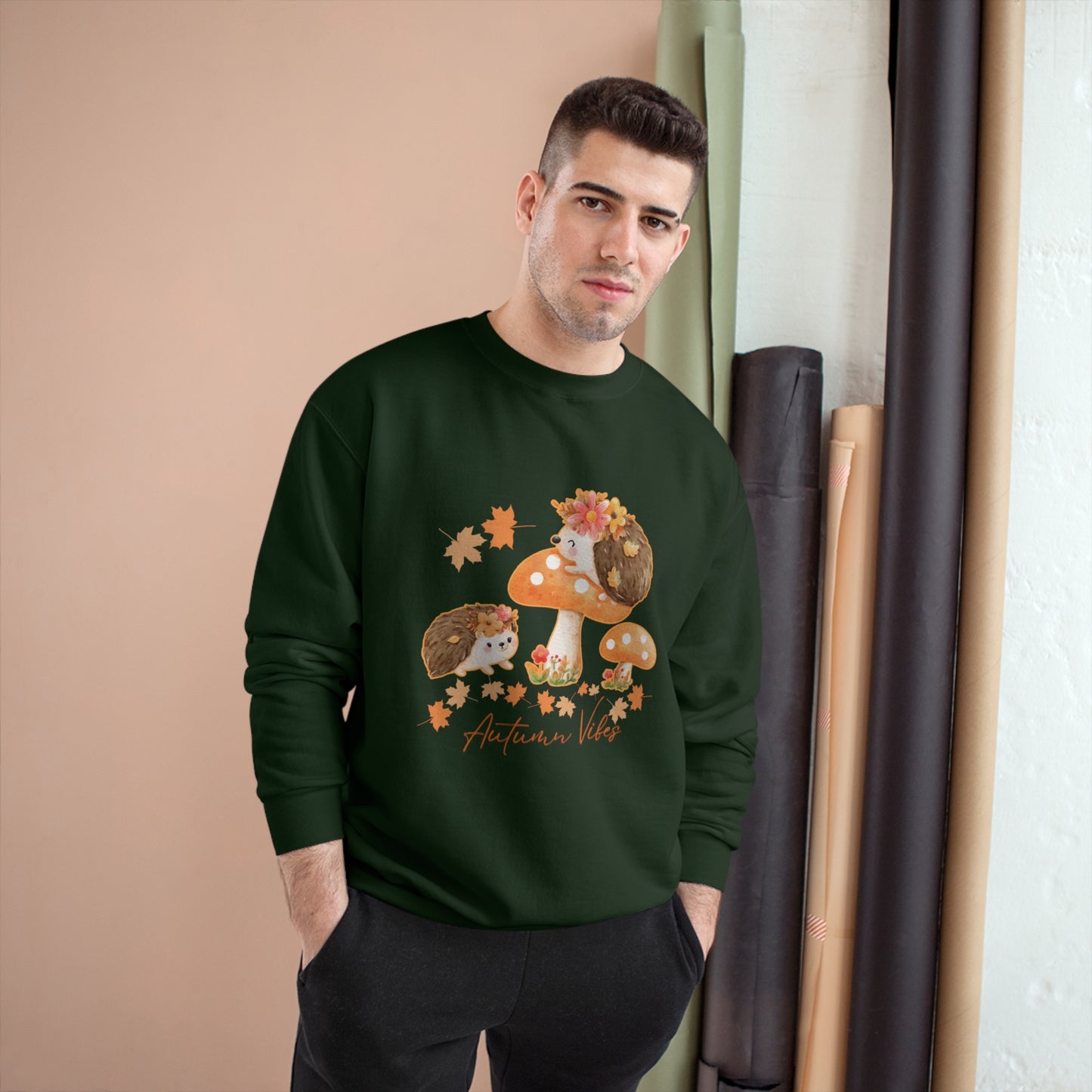 Autumn Vibes - Hedge hogs have all the fun in fall! Champion Sweatshirt