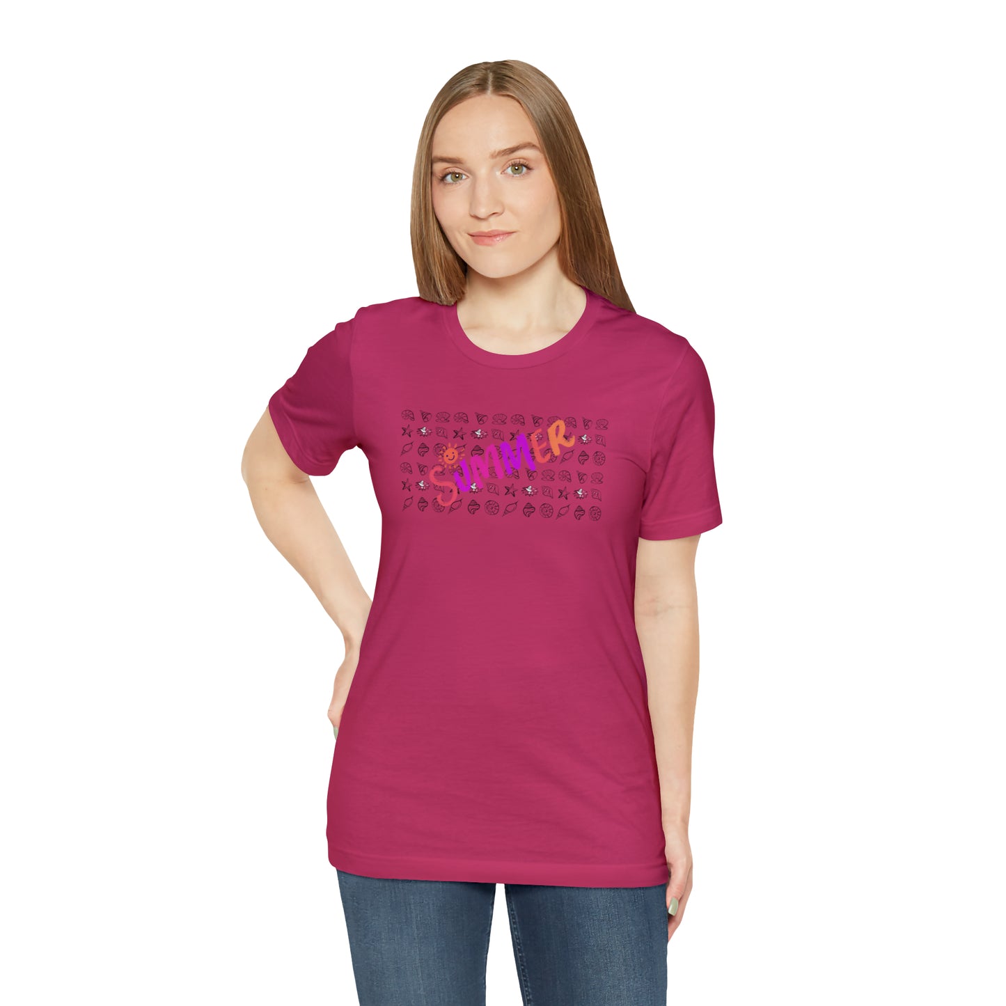 Summer Seashells Unisex Jersey Short Sleeve Tee