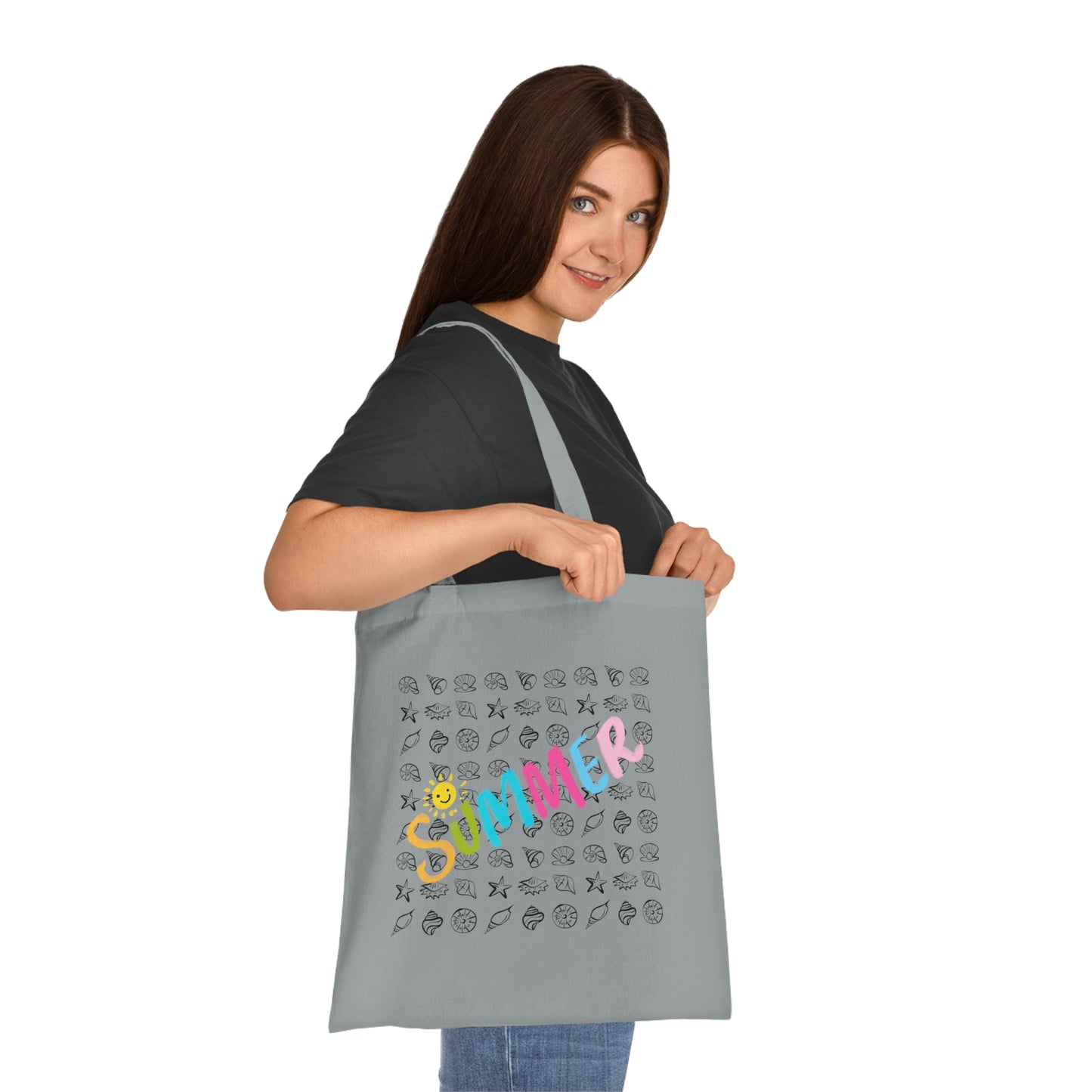 Summer Seashell Cotton Tote