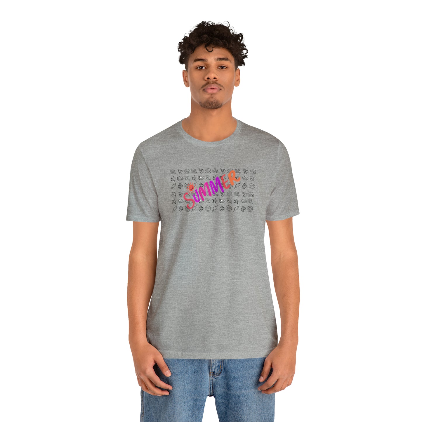 Summer Seashells Unisex Jersey Short Sleeve Tee