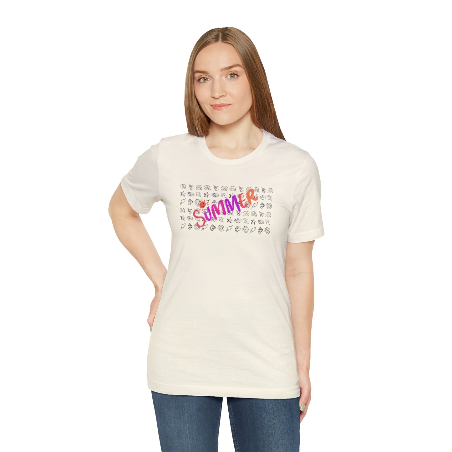 Summer Seashells Unisex Jersey Short Sleeve Tee
