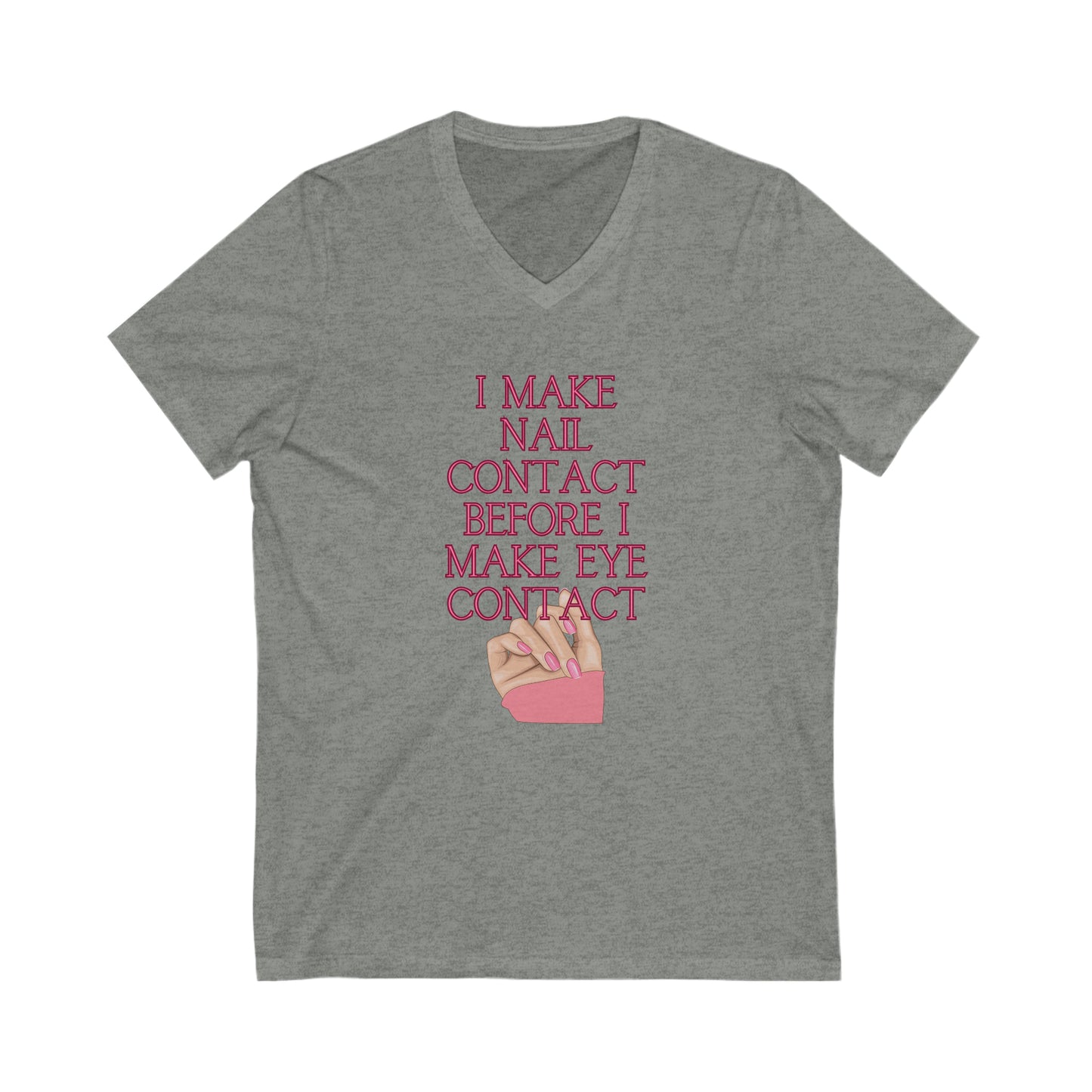Nails - Unisex Jersey Short Sleeve V-Neck Tee