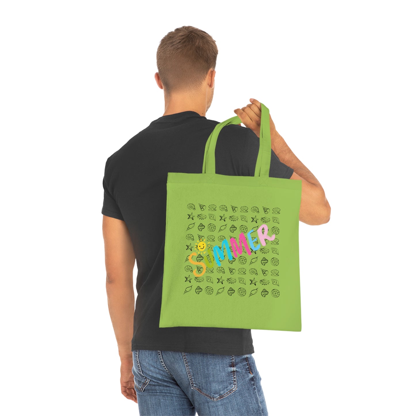 Summer Seashell Cotton Tote
