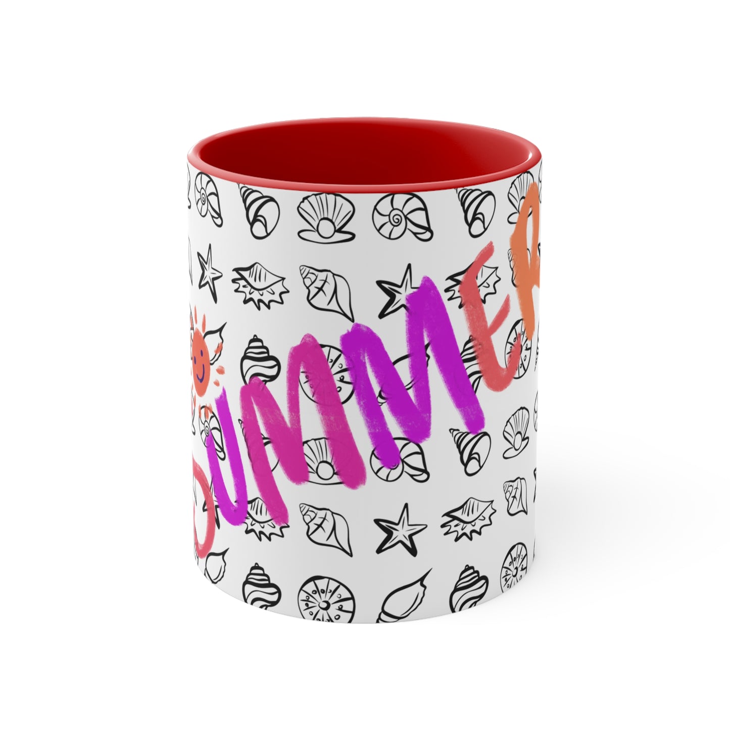 Summer Seashells Accent Coffee Mug, 11oz