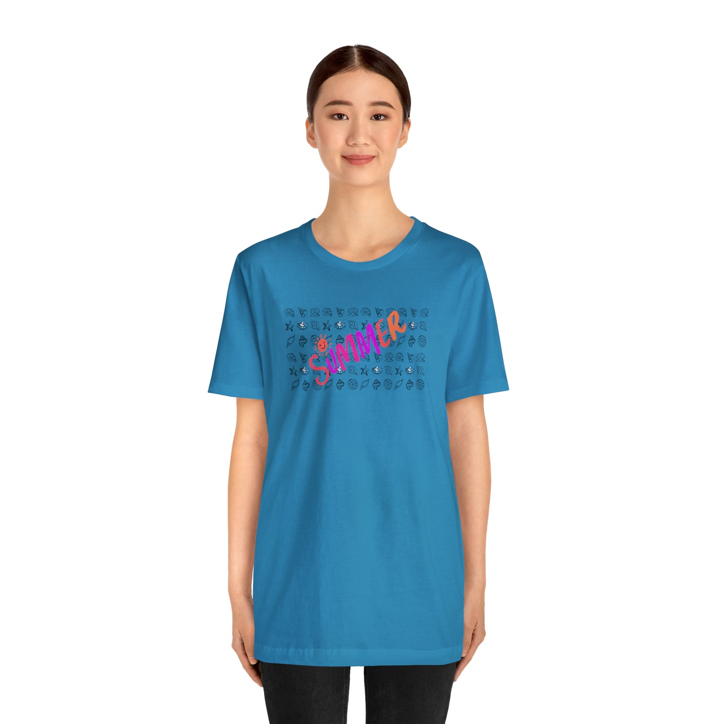 Summer Seashells Unisex Jersey Short Sleeve Tee