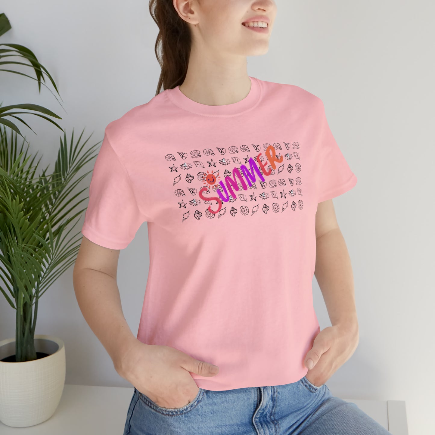 Summer Seashells Unisex Jersey Short Sleeve Tee