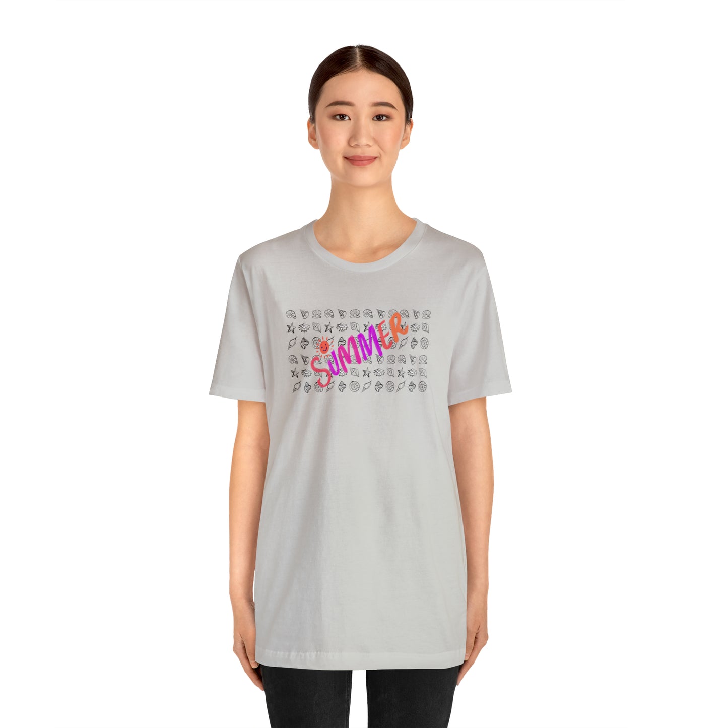 Summer Seashells Unisex Jersey Short Sleeve Tee