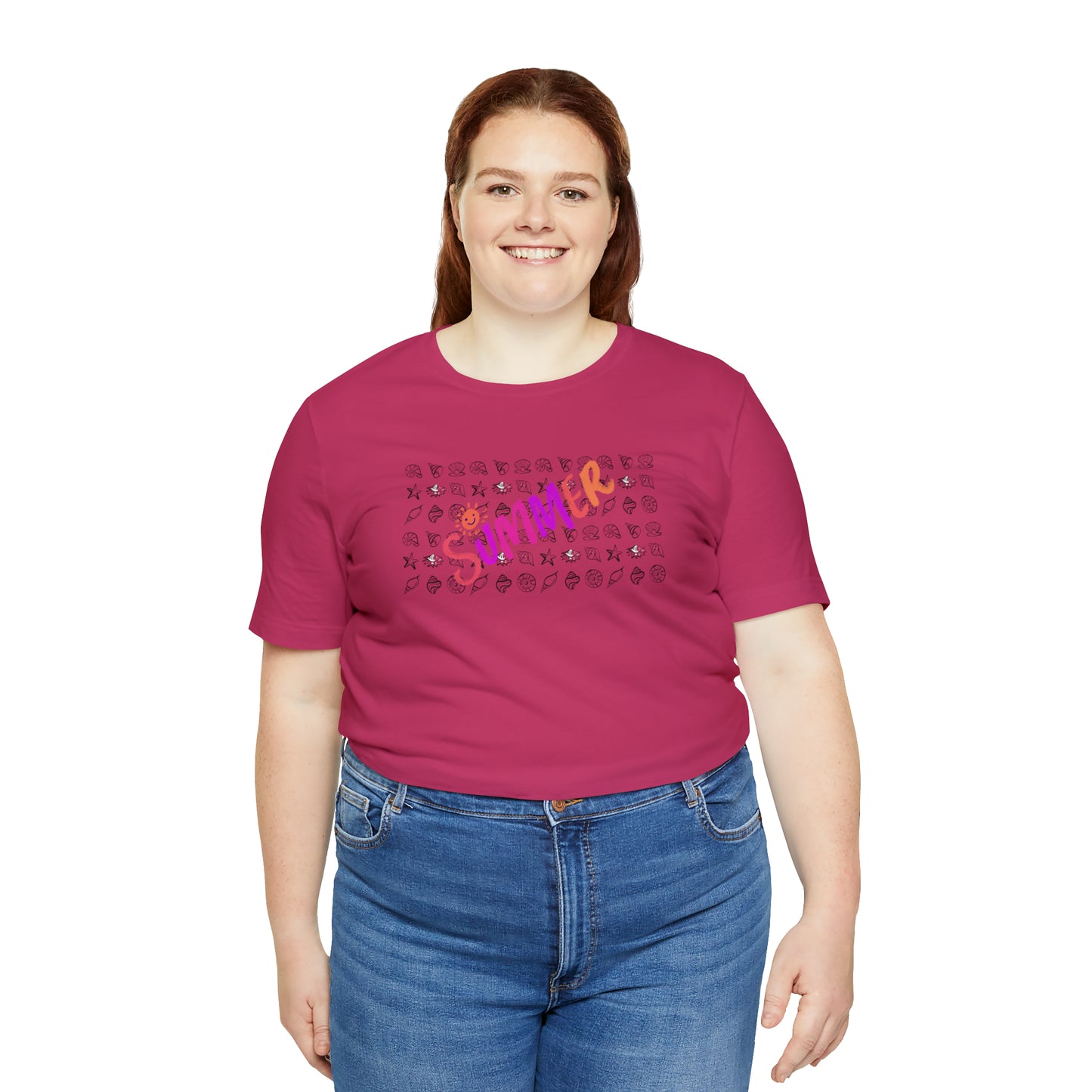 Summer Seashells Unisex Jersey Short Sleeve Tee