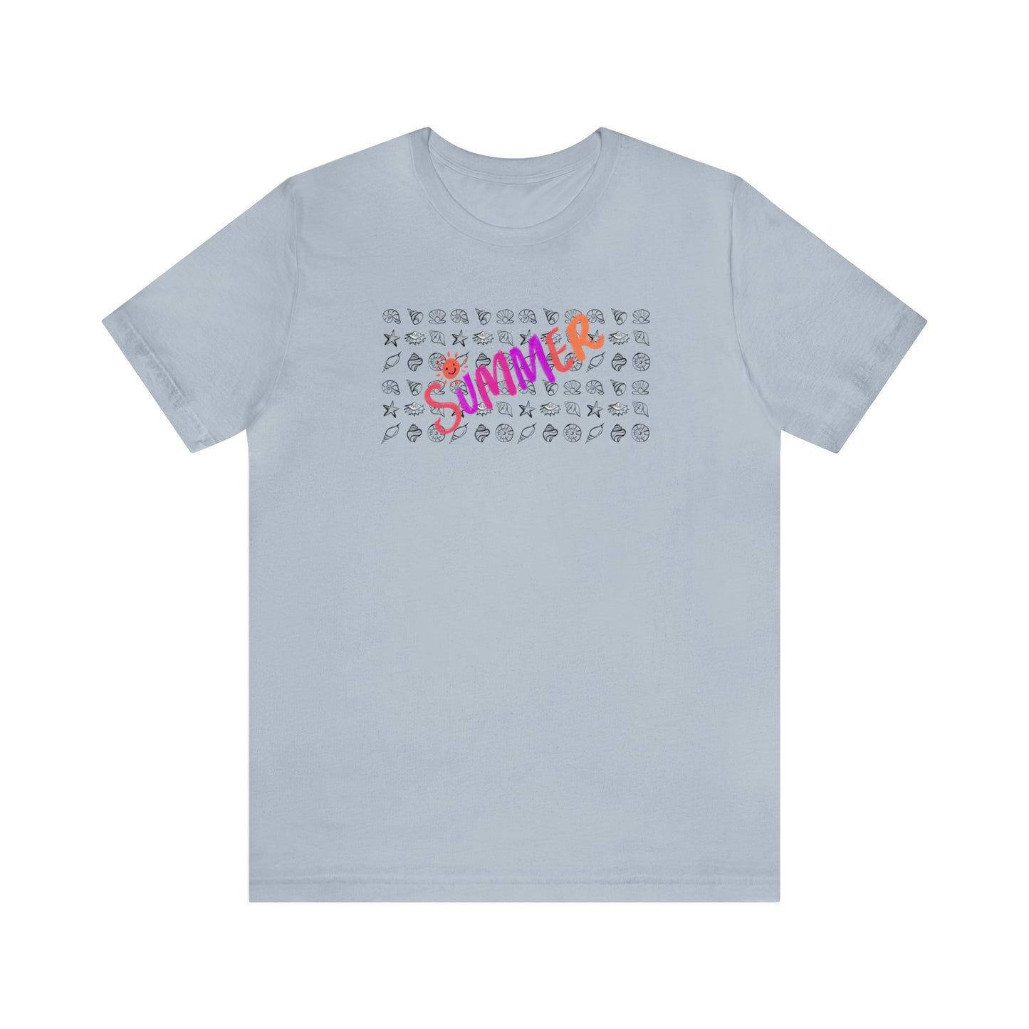 Summer Seashells Unisex Jersey Short Sleeve Tee