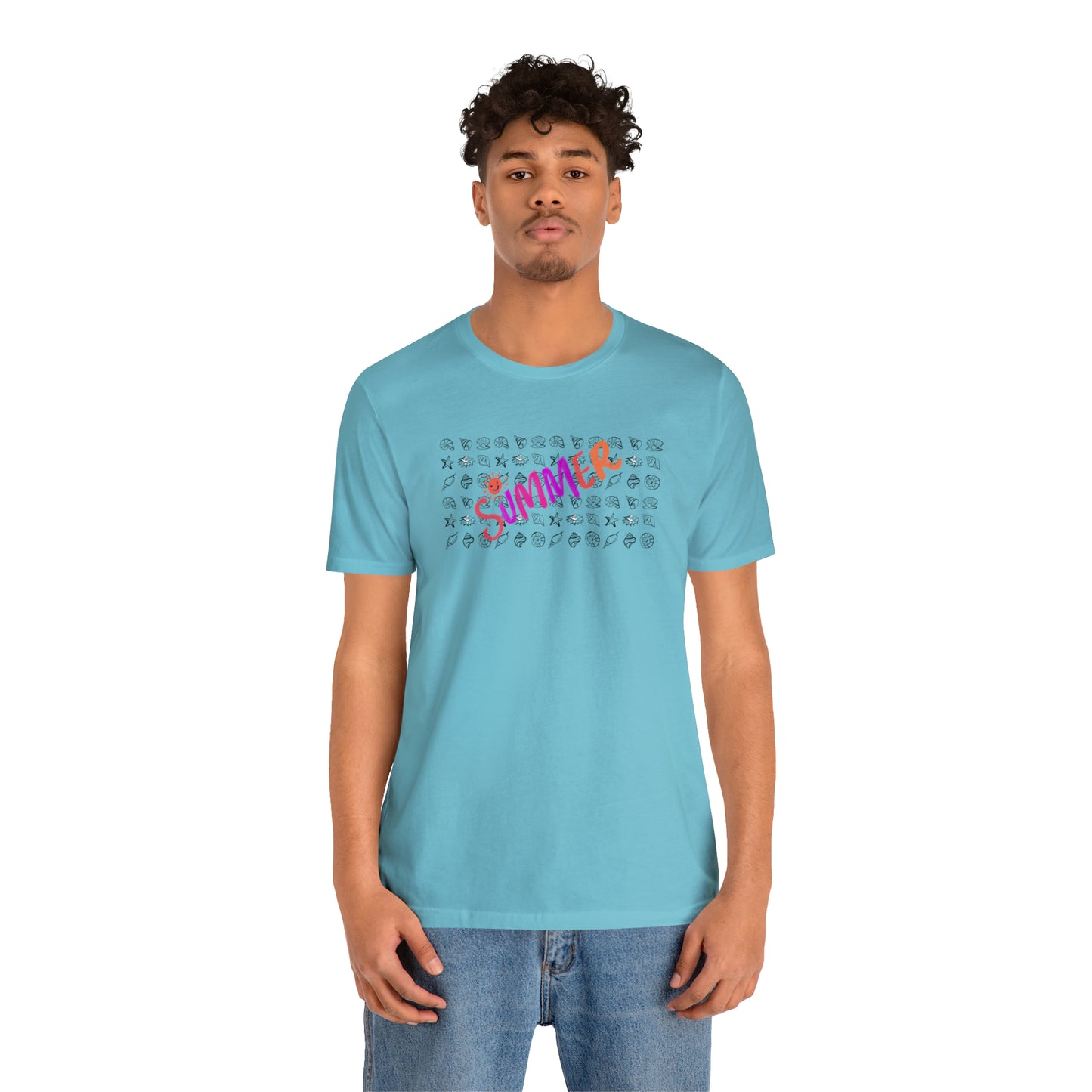 Summer Seashells Unisex Jersey Short Sleeve Tee