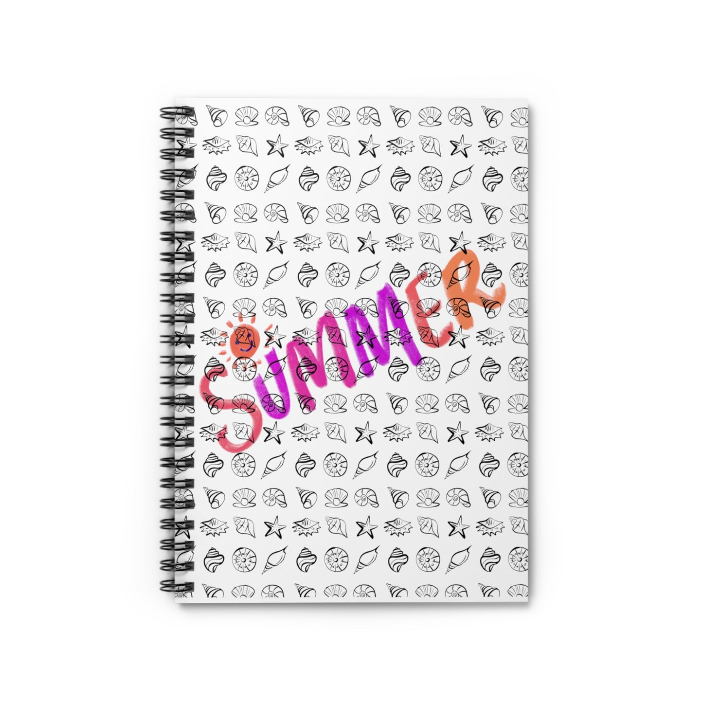 Summer Seashells Spiral Notebook - Ruled Line