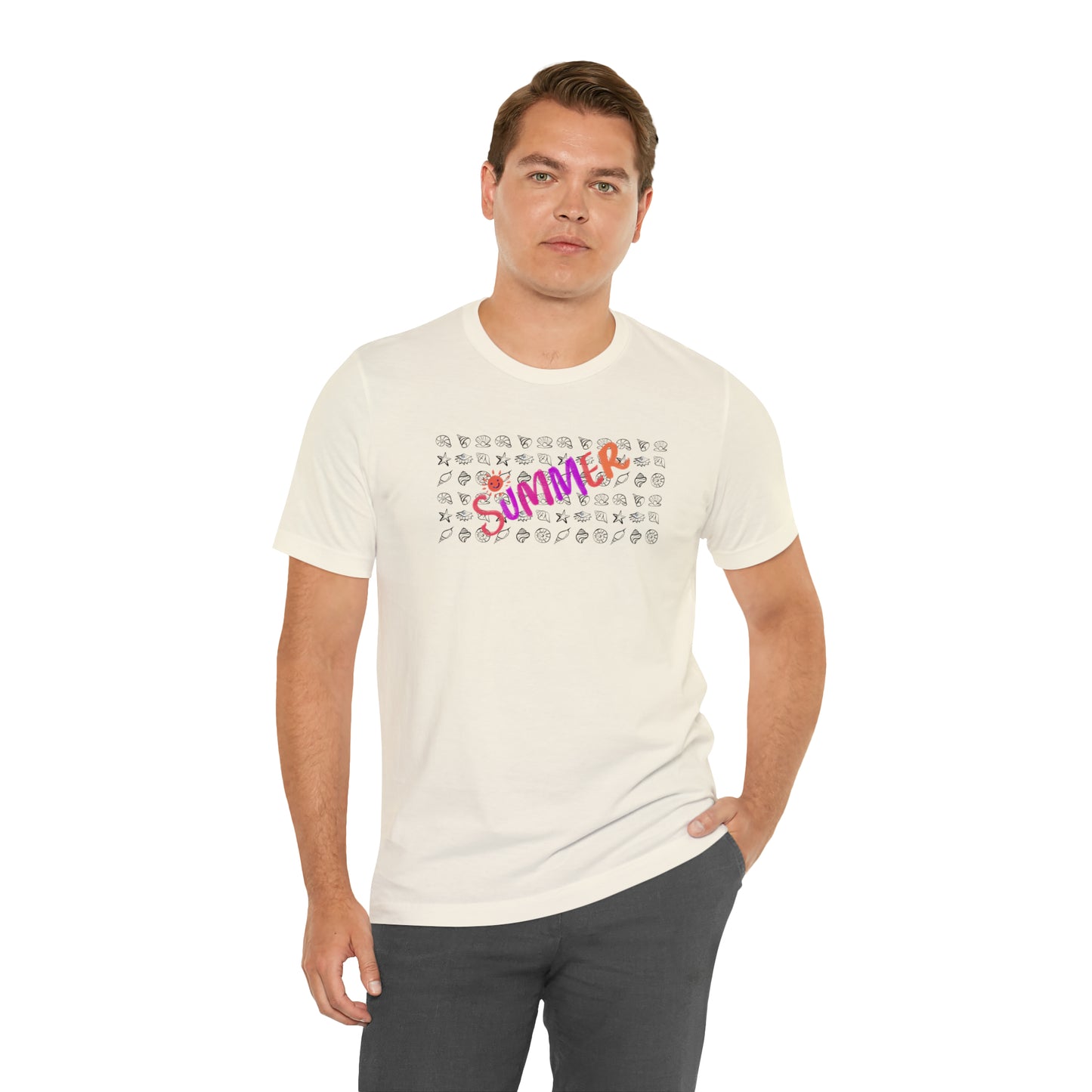 Summer Seashells Unisex Jersey Short Sleeve Tee