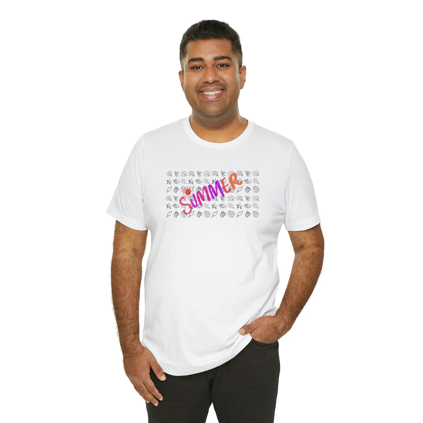Summer Seashells Unisex Jersey Short Sleeve Tee