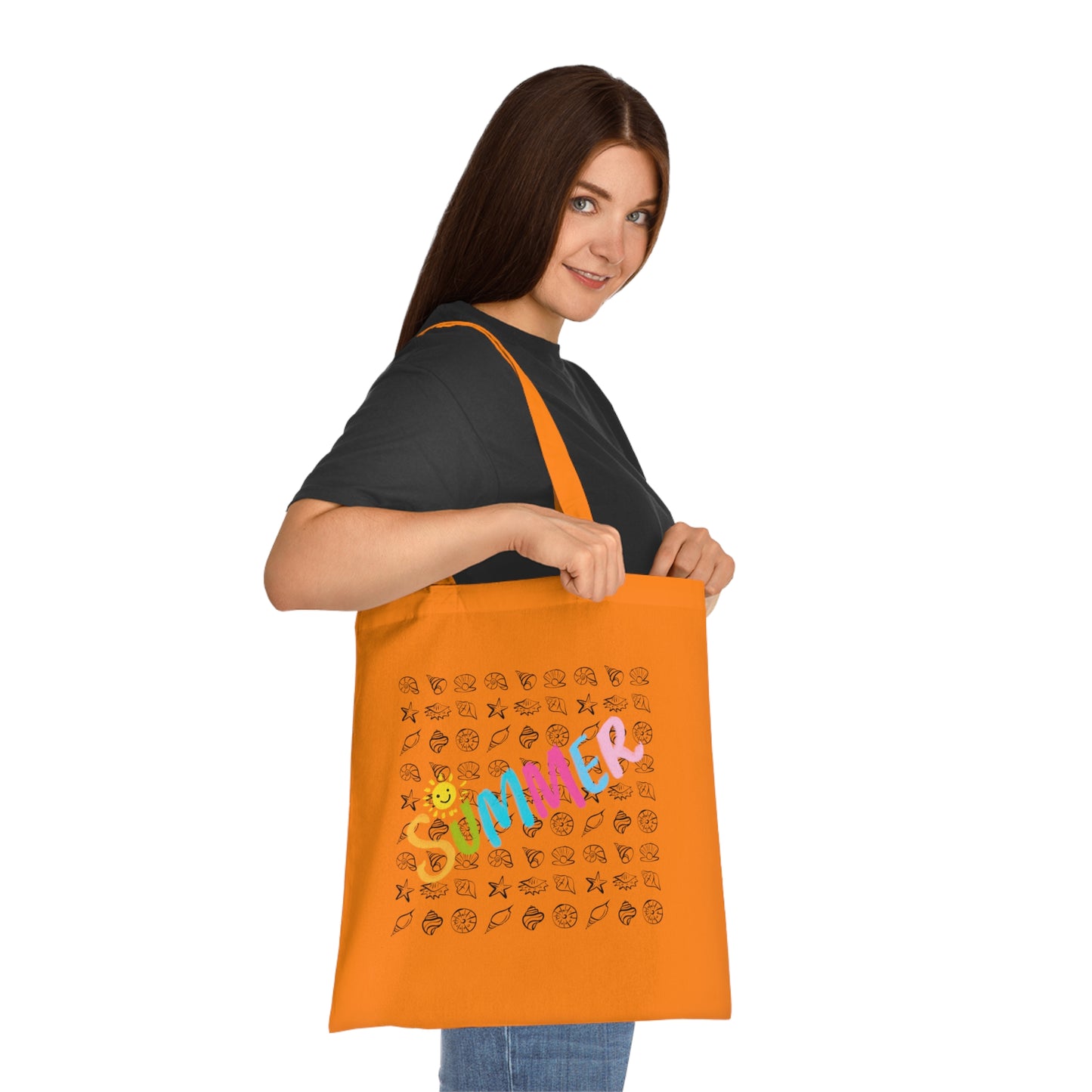 Summer Seashell Cotton Tote