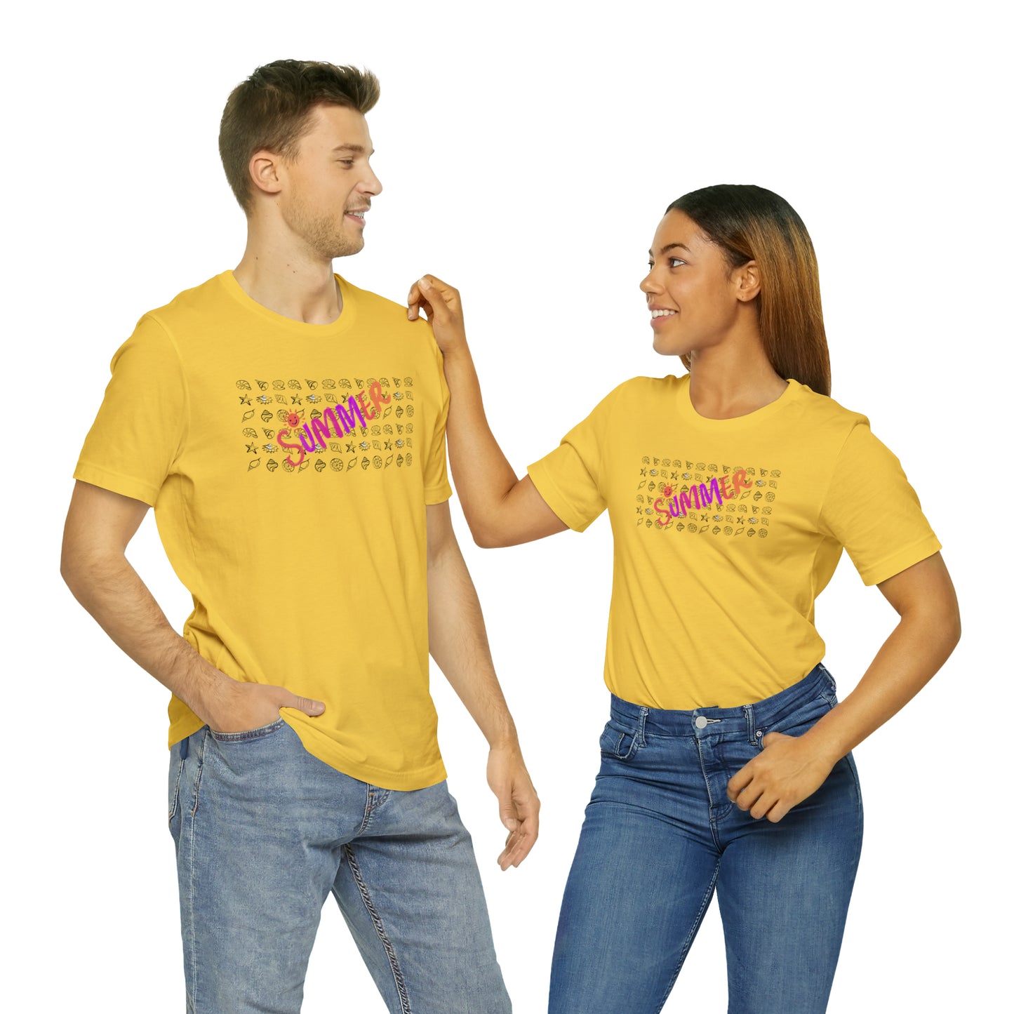 Summer Seashells Unisex Jersey Short Sleeve Tee
