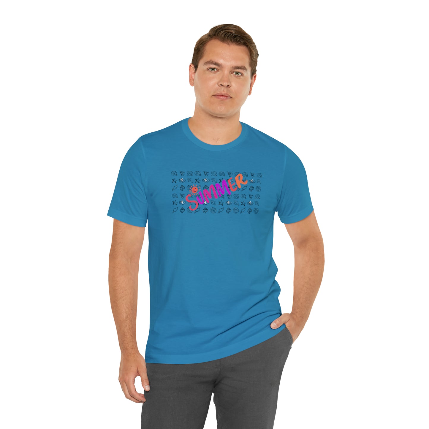 Summer Seashells Unisex Jersey Short Sleeve Tee