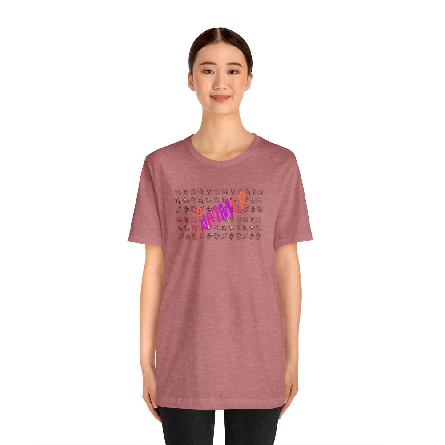 Summer Seashells Unisex Jersey Short Sleeve Tee